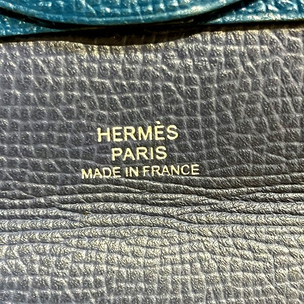 Hermes Bastia Leather Coin Case in Good Condition