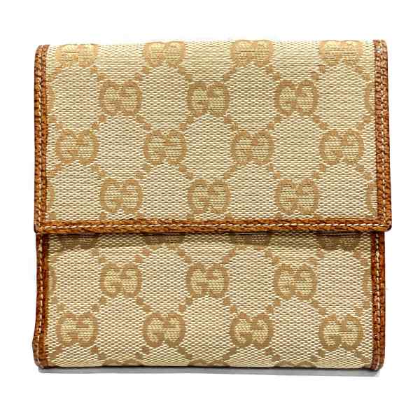 Gucci Canvas Leather Bifold Wallet 115090