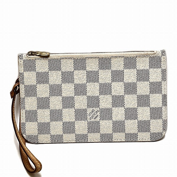 Louis Vuitton Damier Azur Neverfull Pouch Clutch in Great Condition