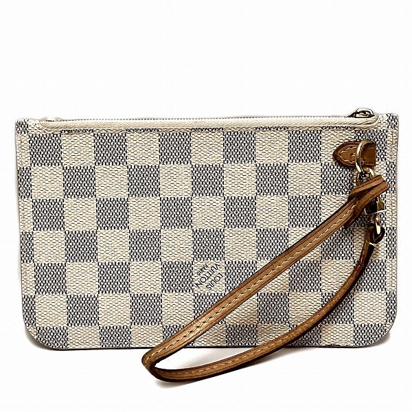 Louis Vuitton Damier Azur Neverfull Pouch Clutch in Great Condition