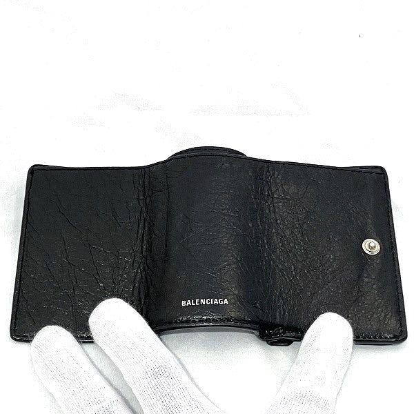 Balenciaga Graffiti Leather Compact Wallet