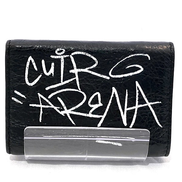 Balenciaga Graffiti Leather Compact Wallet