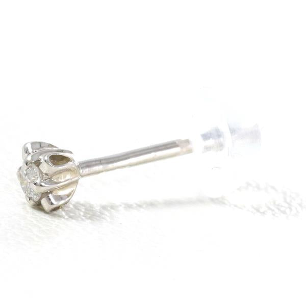 Platinum Diamond Earring Clip/Stud in Excellent Condition