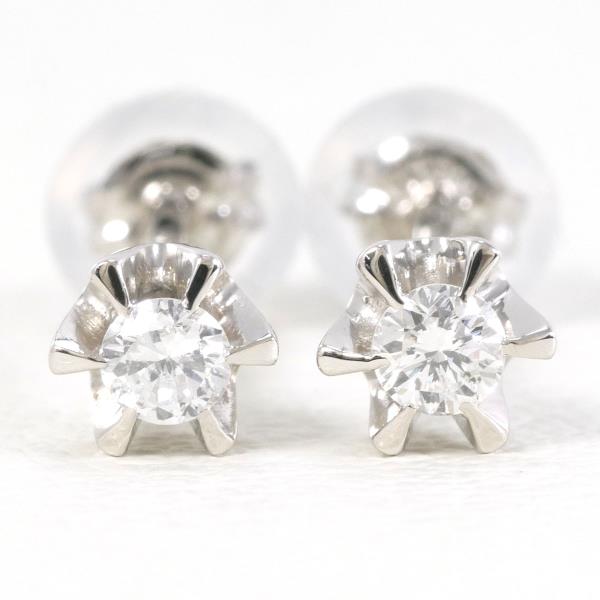 Platinum Diamond Earrings PT1000 in Excellent Condition