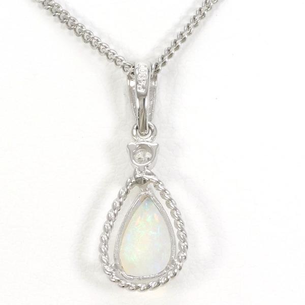 PT900 Platinum PT850 Necklace Opal Diamond in Excellent Condition