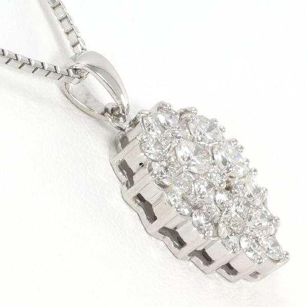 PT900 Platinum PT850 Necklace with 1.00ct Diamond in Excellent Condition