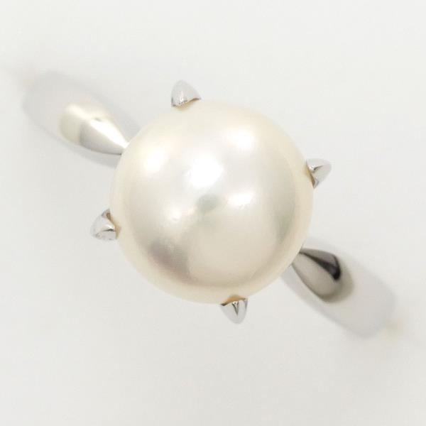 PT900 Platinum Pearl Ring 11号 in Excellent Condition