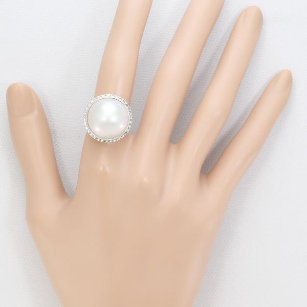 Platinum Pearl Ring PT900 Size 11