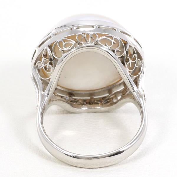 Platinum Pearl Ring PT900 Size 11