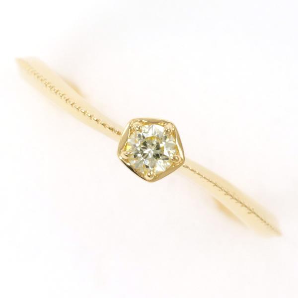 K18YG Yellow Gold Ring with Yellow Diamond in Excellent Condition