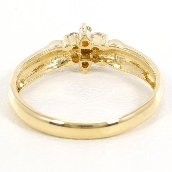 K18 Yellow Gold Ring with Brown Diamond, Size 10.5 in Excellent Condition