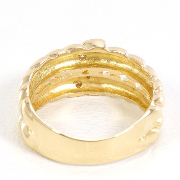 K18 Yellow Gold Diamond Ring in Excellent Condition