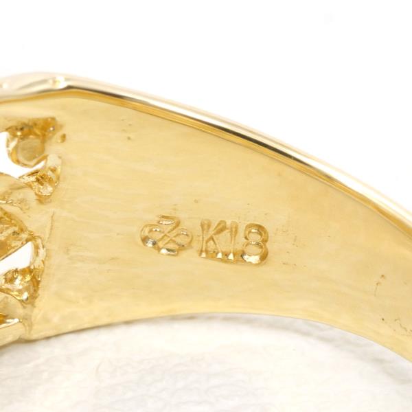 K18 Yellow Gold Diamond Ring 9.5 in Excellent Condition