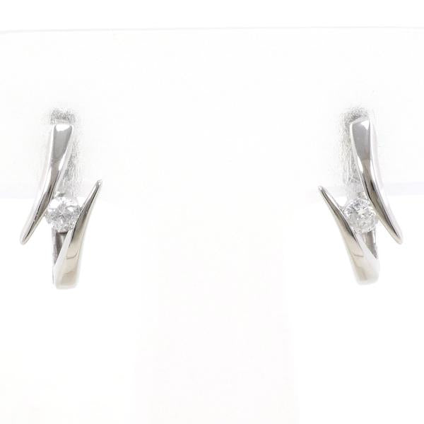 K18 White Gold Diamond Earrings