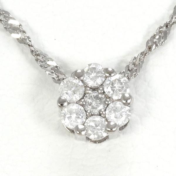 K18 White Gold Diamond Necklace