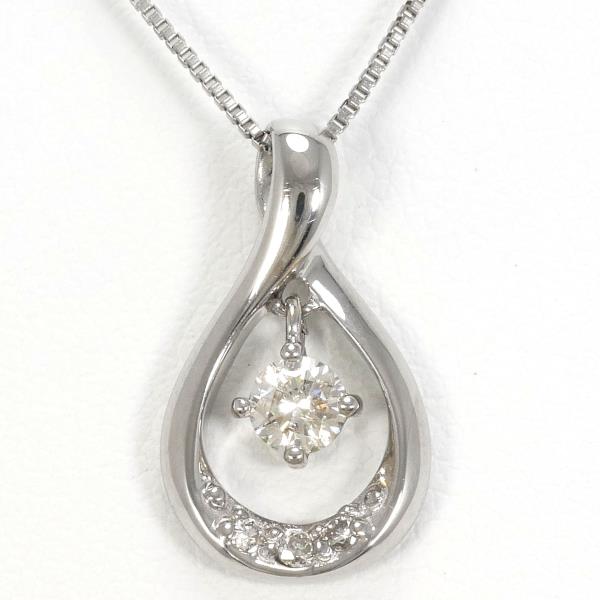 K18 White Gold Diamond Necklace in Excellent Condition