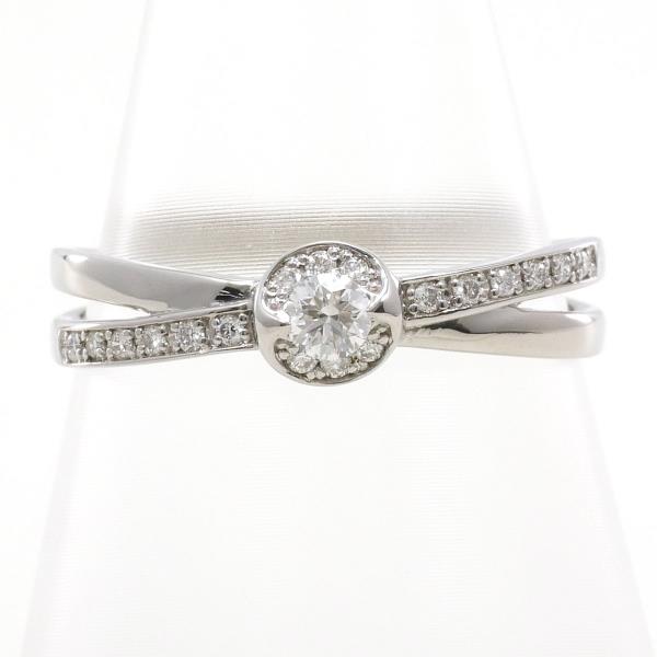 K18 White Gold Diamond Ring 13