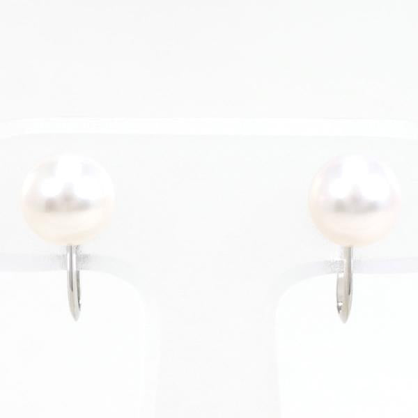 K14 White Gold Pearl Earrings in Excellent Condition