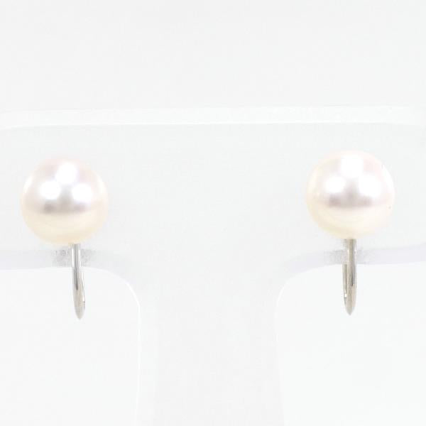 K14 White Gold Pearl Earrings in Excellent Condition