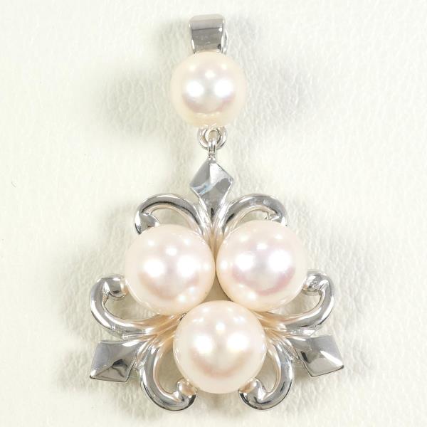 Mikimoto K14 White Gold Pearl Pendant