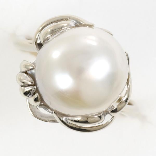 K14 White Gold Pearl Ring Size 9 in Excellent Condition