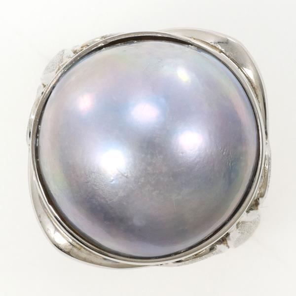 K14 White Gold Pearl Ring 10.5 in Excellent Condition