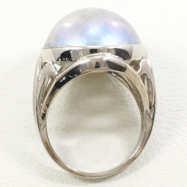 K14 White Gold Pearl Ring 10.5 in Excellent Condition