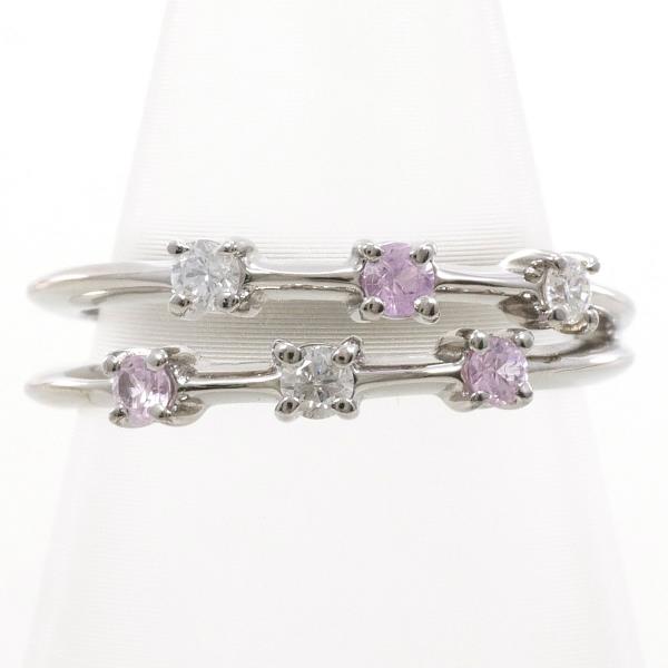 K14 White Gold Pink Sapphire Ring