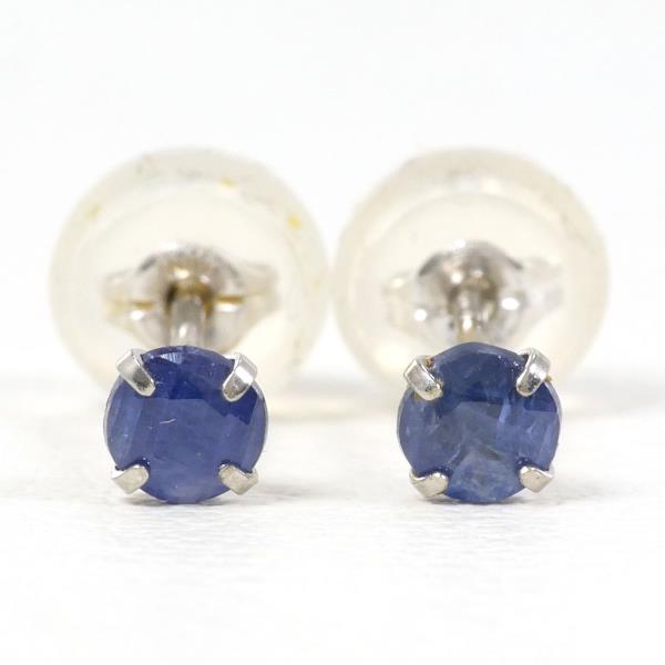 K10 White Gold Sapphire Earrings in Excellent Condition