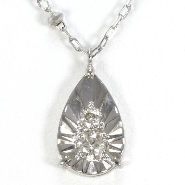 K10 White Gold Diamond Necklace in Pristine Condition