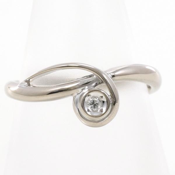 K9 White Gold Diamond Ring 10.5