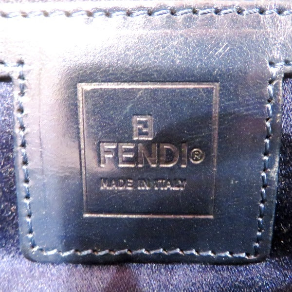 Fendi Zucca Canvas Leather Shoulder Bag