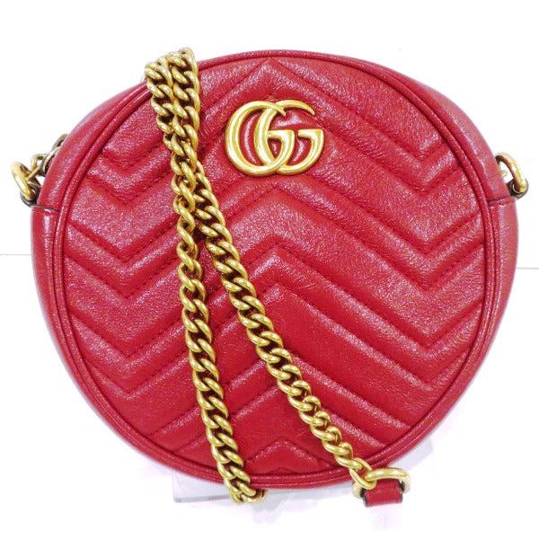 Gucci GG Marmont Leather Shoulder Bag 550154 in Great Condition