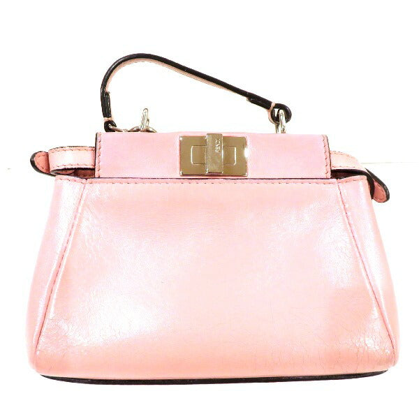 Fendi Micro Peekaboo Leather Shoulder Bag