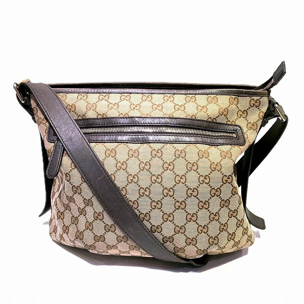 Gucci GG Canvas Leather Shoulder Bag 388930 in Good Condition