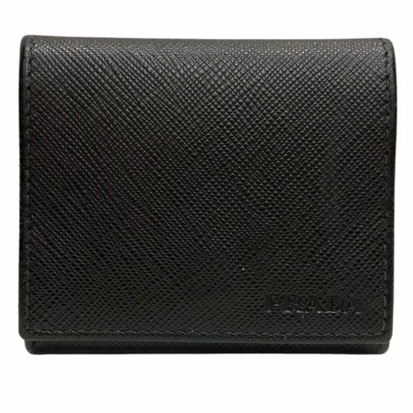 Prada Saffiano Leather Coin Case Wallet 2MM935 in Good Condition