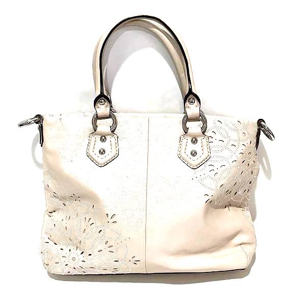 Coach Leather Punching Flower Bag F22486