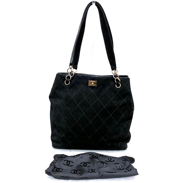 Chanel Wild Stitch Suede Leather Tote Bag