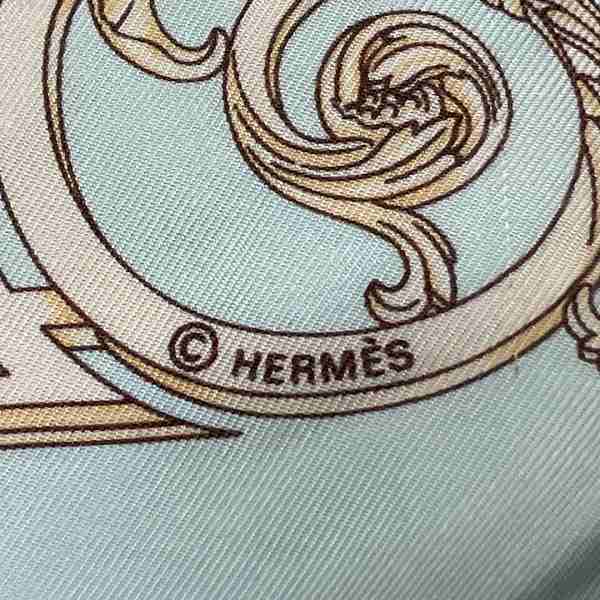 Hermes Silk Scarf Tuileries Park in Good Condition