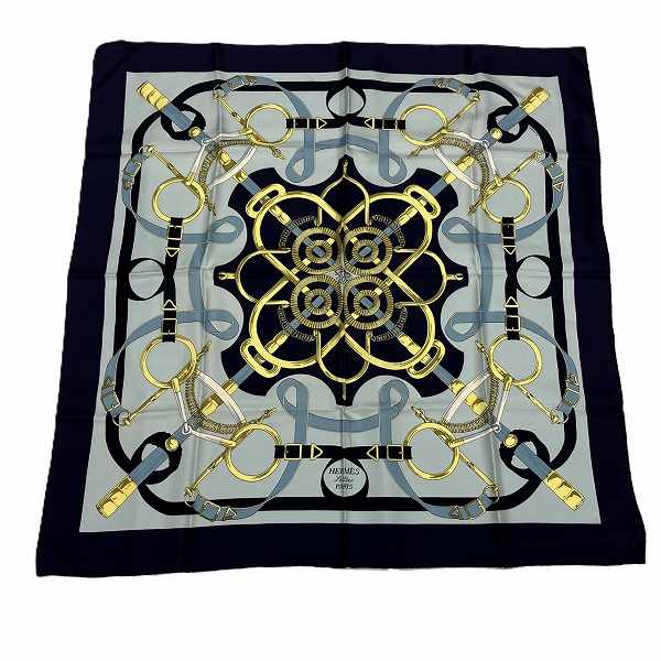 Hermes Silk Scarf Golden Spurs in Great Condition