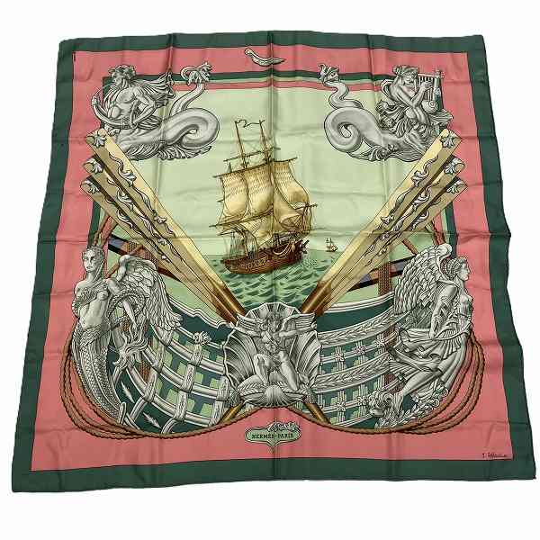 Hermes Lephyr Sailboat Silk Scarf in Good Condition