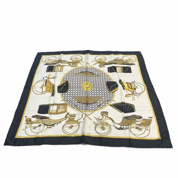 Hermes Silk Scarf with Carriage Design in Good Condition