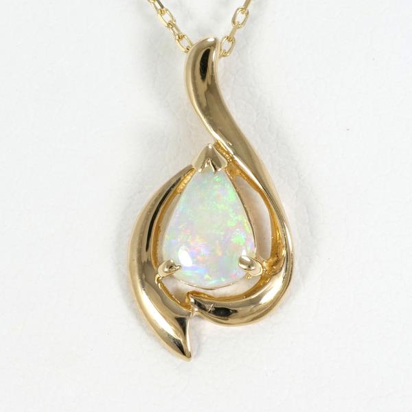 14K Yellow Gold Opal Necklace in Excellent Condition