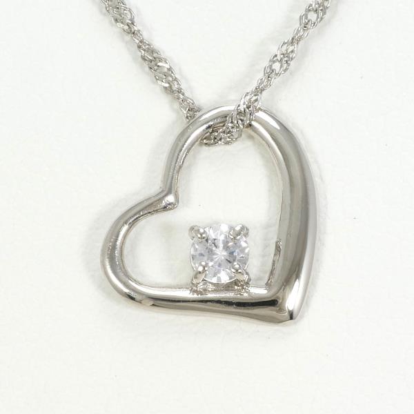 Platinum PT900 PT850 White Sapphire Necklace