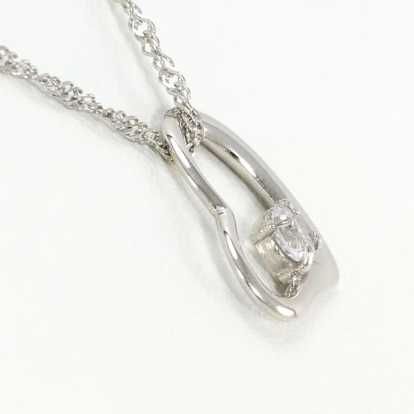 PT900 Platinum PT850 Necklace White Sapphire in Pristine Condition