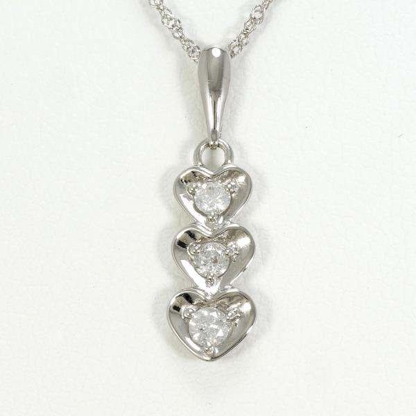 PT900 Platinum PT850 Necklace Diamond 0.15ct in Pristine Condition