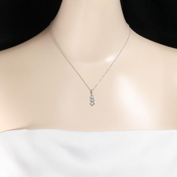 PT900 Platinum PT850 Necklace Diamond 0.15ct in Pristine Condition