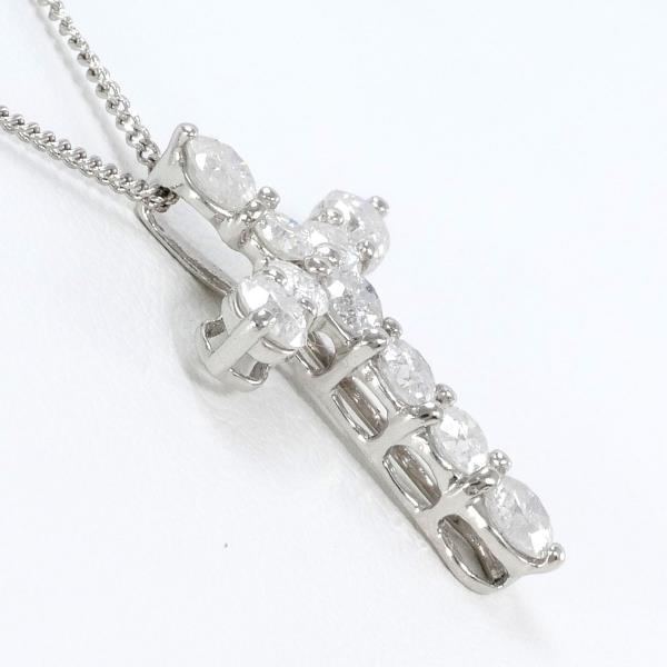 Platinum PT900 PT850 Diamond Necklace in Pristine Condition