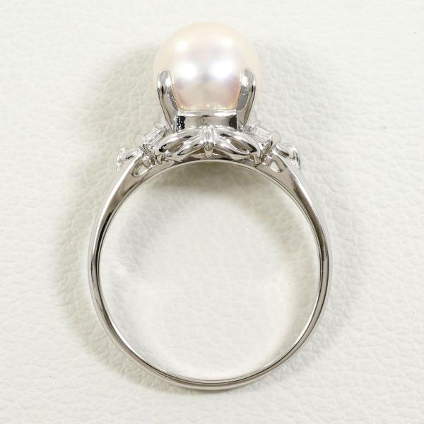 PT900 Platinum Pearl Ring 11.5 in Excellent Condition