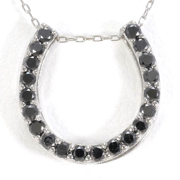 K18 White Gold Black Diamond Necklace